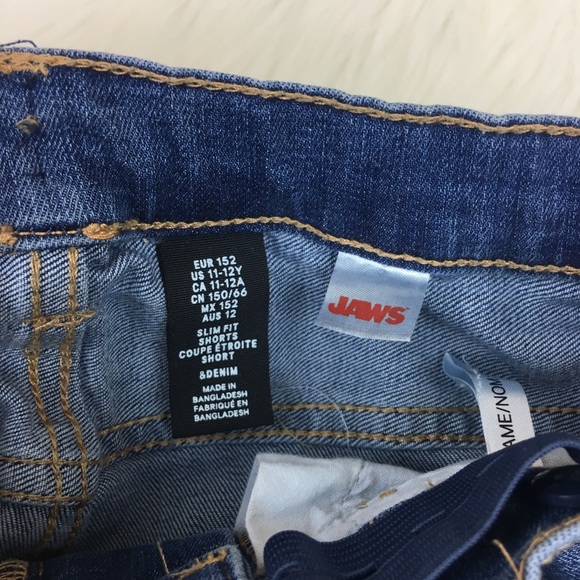 H&M Jaws Cutoff Jean Shorts Size 11-12Y - Picture 2 of 6